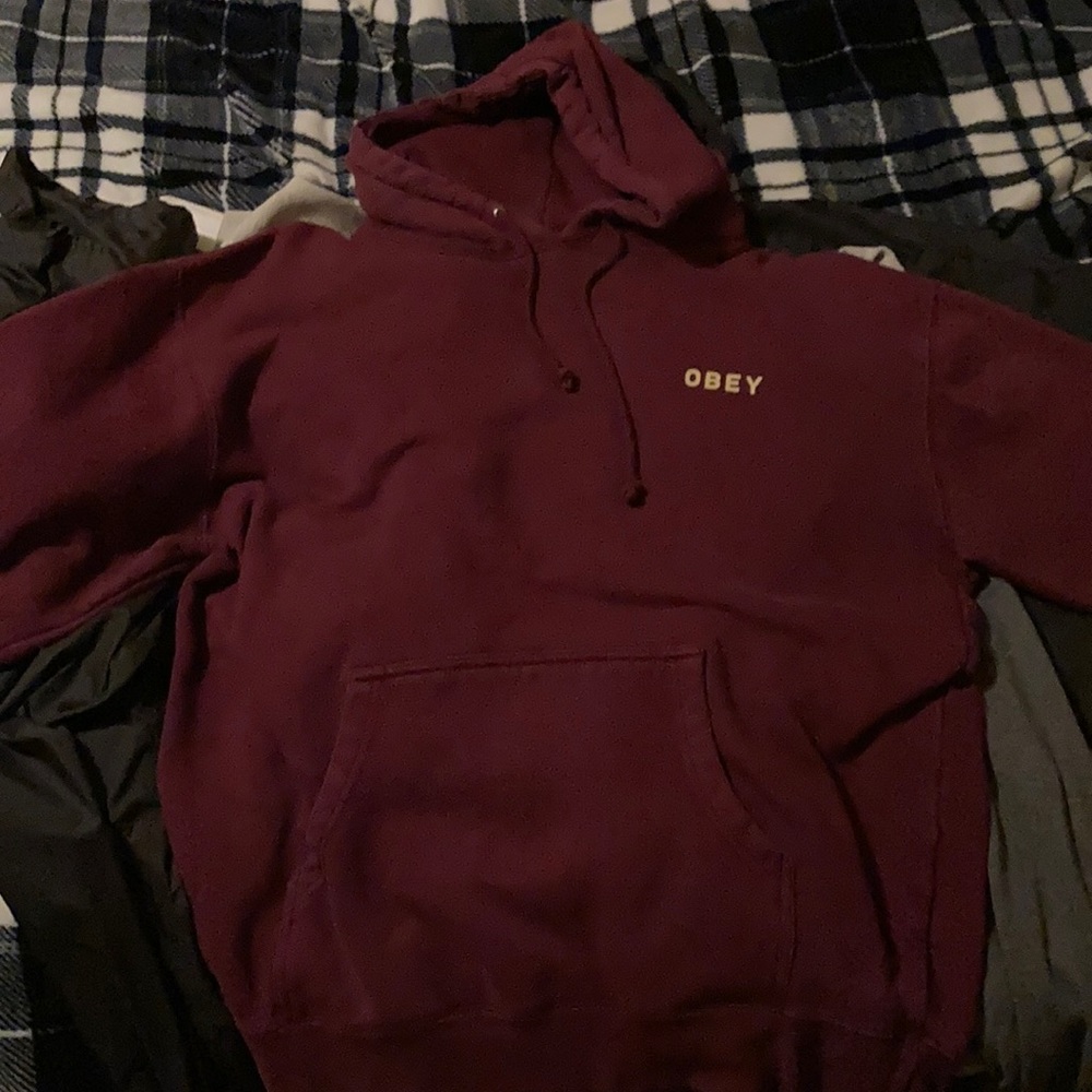 Maroon obey hoodie